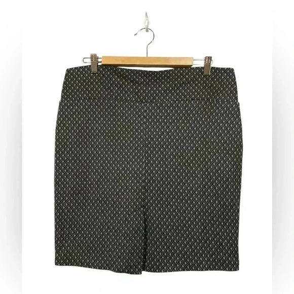 NWOT Beechers Brook, Geometric Pattern Stretch Knee-Length Skirt, XL, Black πΈ - Picture 6 of 8
